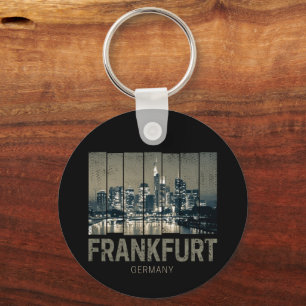 Porte-clés Francfort Allemagne Skyline Retro Souvenir Vintage