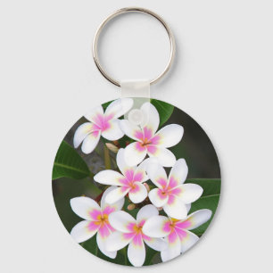 Porte-clés frangipani rose