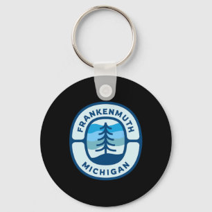 Porte-clés Frankenmuth Michigan Mi Retro Winter Forest Souven