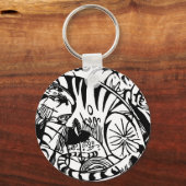 Porte-clés Franz Marc - Tigre noir et blanc - Art Abstrait (Recto)