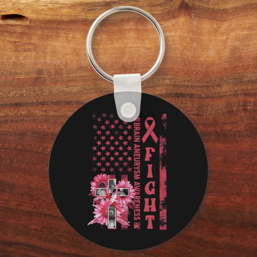 Porte-clés Frappe USA Drapeau Tournesol Christian Burgundy Ce (Recto)