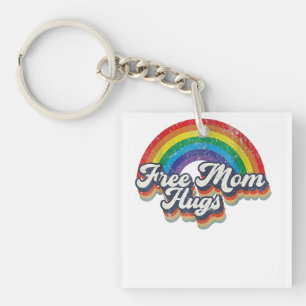Porte-clés Free Mom Hugs Rainbow Heart LGBT Drapeau LGBT Prid