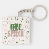Porte-clés Free Speech Is a Human Right (Dos)