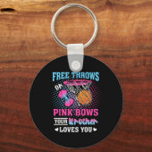 Porte-clés Free Throws Or Pink Bows Your Brother Loves You Ge (Recto)