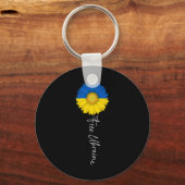 Porte-clés Free Ukraine Sun Flower Support Ukraine (Recto)