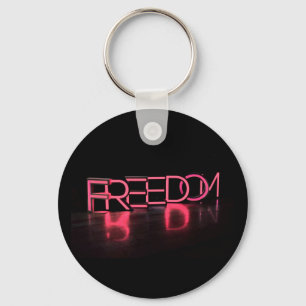 Porte-clés FREEDOM America Red Neon USA