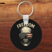 Porte-clés Freedom Patriotic Skull USA (Verso)