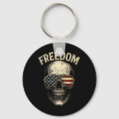 Porte-clés Freedom Patriotic Skull USA (Verso)