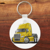 Porte-clés Freightliner Cascadia Camion jaune (Recto)