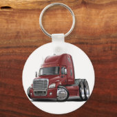 Porte-clés Freightliner Cascadia Maroon Truck (Recto)