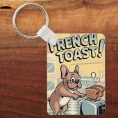 Porte-clés French Bulldog Breakfast Cartoon Art (Recto)