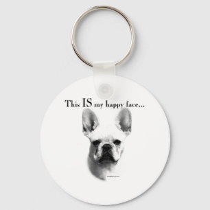 Porte-clés French Bulldog Happy Face
