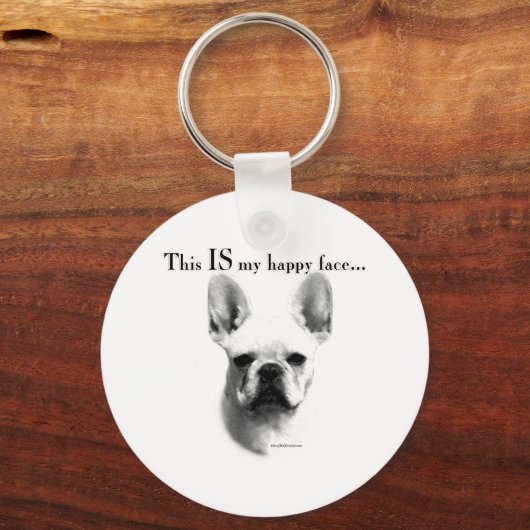 Porte-clés French Bulldog Happy Face (Recto)