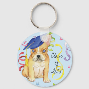 Porte-clés Frenchie Graduate