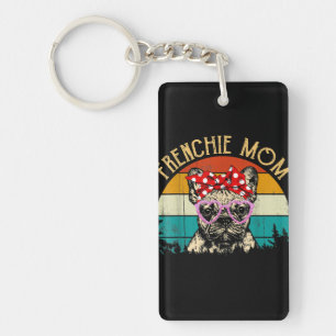 Porte-clés Frenchie Maman Poison Vintage Retro Style Bulldog