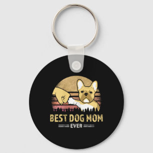 Porte-clés Frenchie Maman Vintage Français Bulldog Puppy Lov