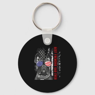 Porte-clés Frenchie Papa Ever Papa French Bulldog Amoureux de