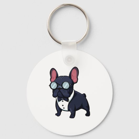 Porte-clés Frenchie The Gentlemen (Recto)