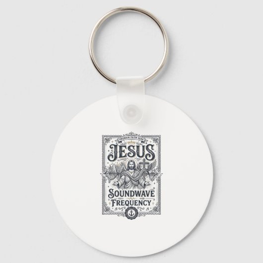 Porte-clés Fréquence d'onde sonore de Jésus Fréquence d'onde (Recto)