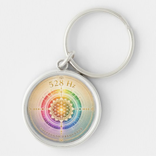 Porte-clés Fréquence Solfeggio 528 Hz (Devant)