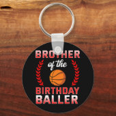 Porte-clés Frère De L'Anniversaire Garçon Bysketbyll Annivers (Recto)