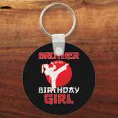Porte-clés Frère De L'Anniversaire Karate Taekwondo Girl Mart (Recto)