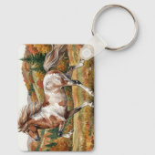 Porte-clés Freya Icelandic Horse in Autumn Forest (Verso)