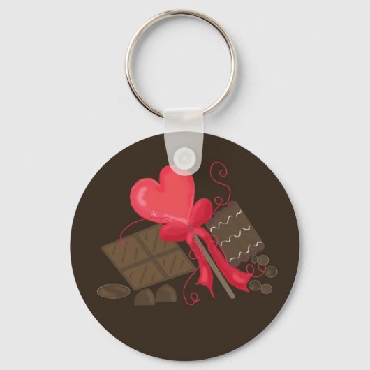 Porte-clés Friandises au Chocolat Décadent (Recto)