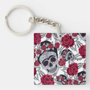 Porte-clés Frida Kahlo and roses