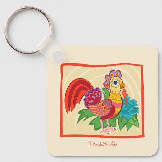 Porte-clés Frida Kahlo Chicken Graphic (Recto)