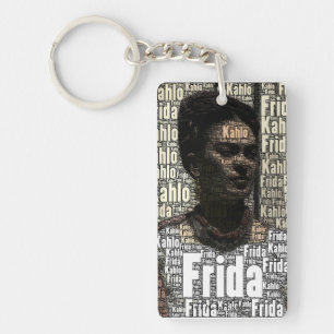 Porte-clés Frida Kahlo marquant avec des lettres le portrait