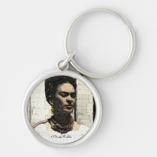 Porte-clés Frida Kahlo Portrait textile (Devant)