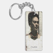 Porte-clés Frida Kahlo Portrait textile (Devant gauche)