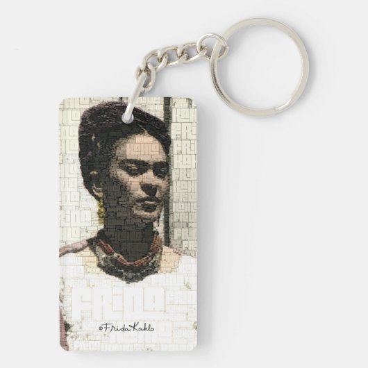 Porte-clés Frida Kahlo Portrait textile (Dos)