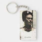 Porte-clés Frida Kahlo Portrait textile (Devant)