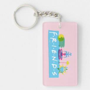 Porte-clés FRIENDS™   Logo avec icônes