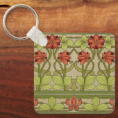 Porte-clés Frieze Bordure Art Nouveau Floral (Recto)