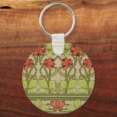 Porte-clés Frieze Bordure Art Nouveau Floral (Recto)