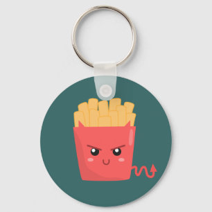 Porte-clés Frites françaises maléfiques mais Kawaii