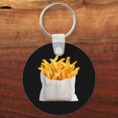 Porte-clés Frites frites drôle de costume de nourriture d'Hal (Recto)