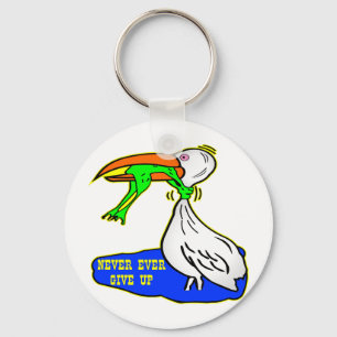 Porte-clés Frog Choquant Oiseau jamais renoncer