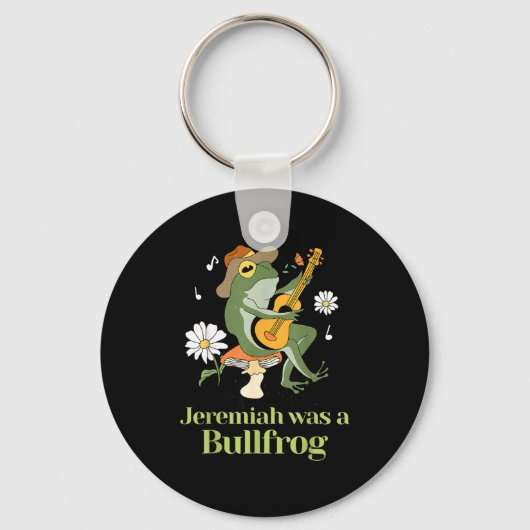 Porte-clés Frog Guitar-jeremiah Was Bullfrog Funny Saying  (Recto)