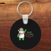 Porte-clés Frog Retro Merry Resistmas Funny Litical Christmas (Recto)
