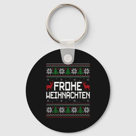 Porte-clés Frohe Weihnachten German Merry Christmas Holidays  (Recto)