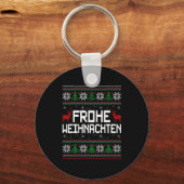Porte-clés Frohe Weihnachten German Merry Christmas Holidays  (Recto)