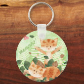 Porte-clés Frolage de feuillage de chats (Recto)