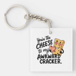Porte-clés Fromage à Mon Awkward Drôle et mignonne Valentin