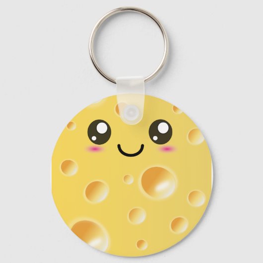 Porte-clés Fromage bon Cute Kawaii (Recto)