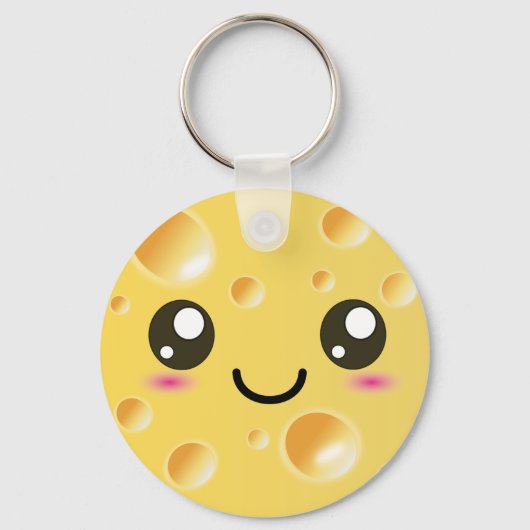 Porte-clés Fromage bon Cute Kawaii (Recto)