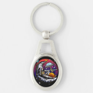 Porte-clés Fromage Space Moon